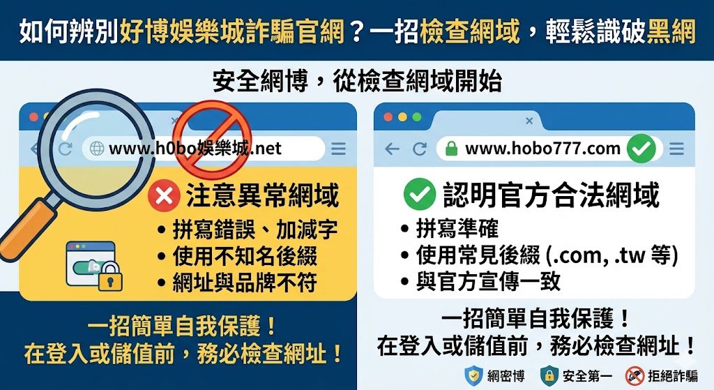 如何辨別好博娛樂城詐騙官網？一招檢查網域，輕鬆識破黑網
